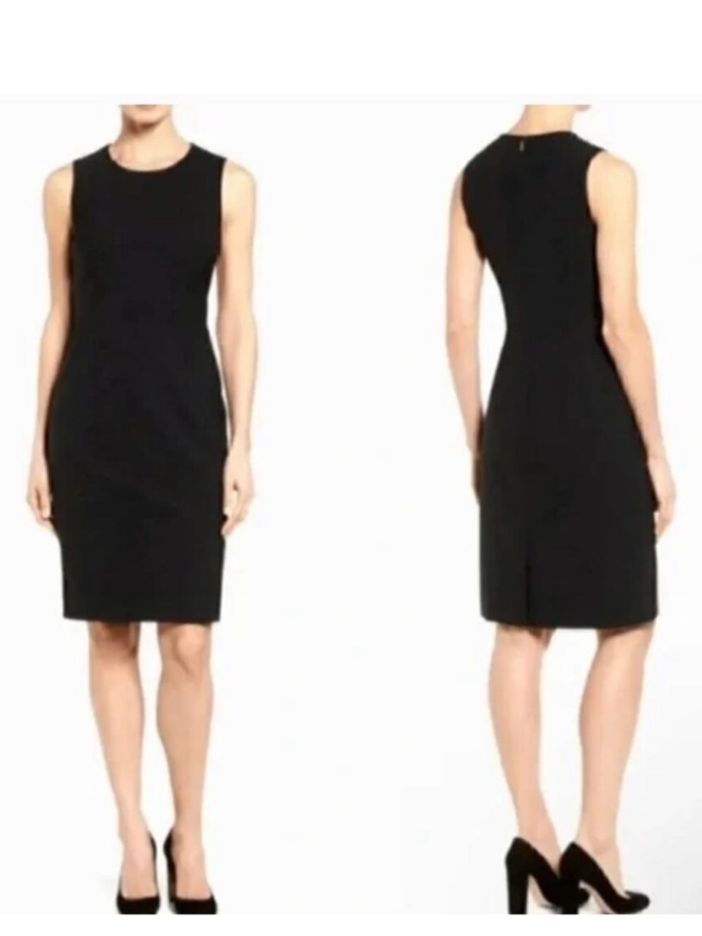 NWT Hugo Boss Dirusa Sleeveless Sheath Dress Women's Black Size US 14